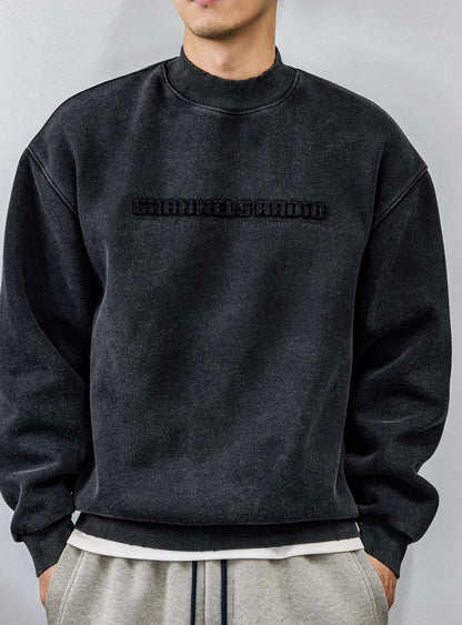 暖かいハーフハイネックセーター