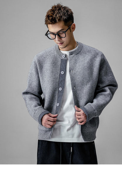 Patchwork Button Cardigan