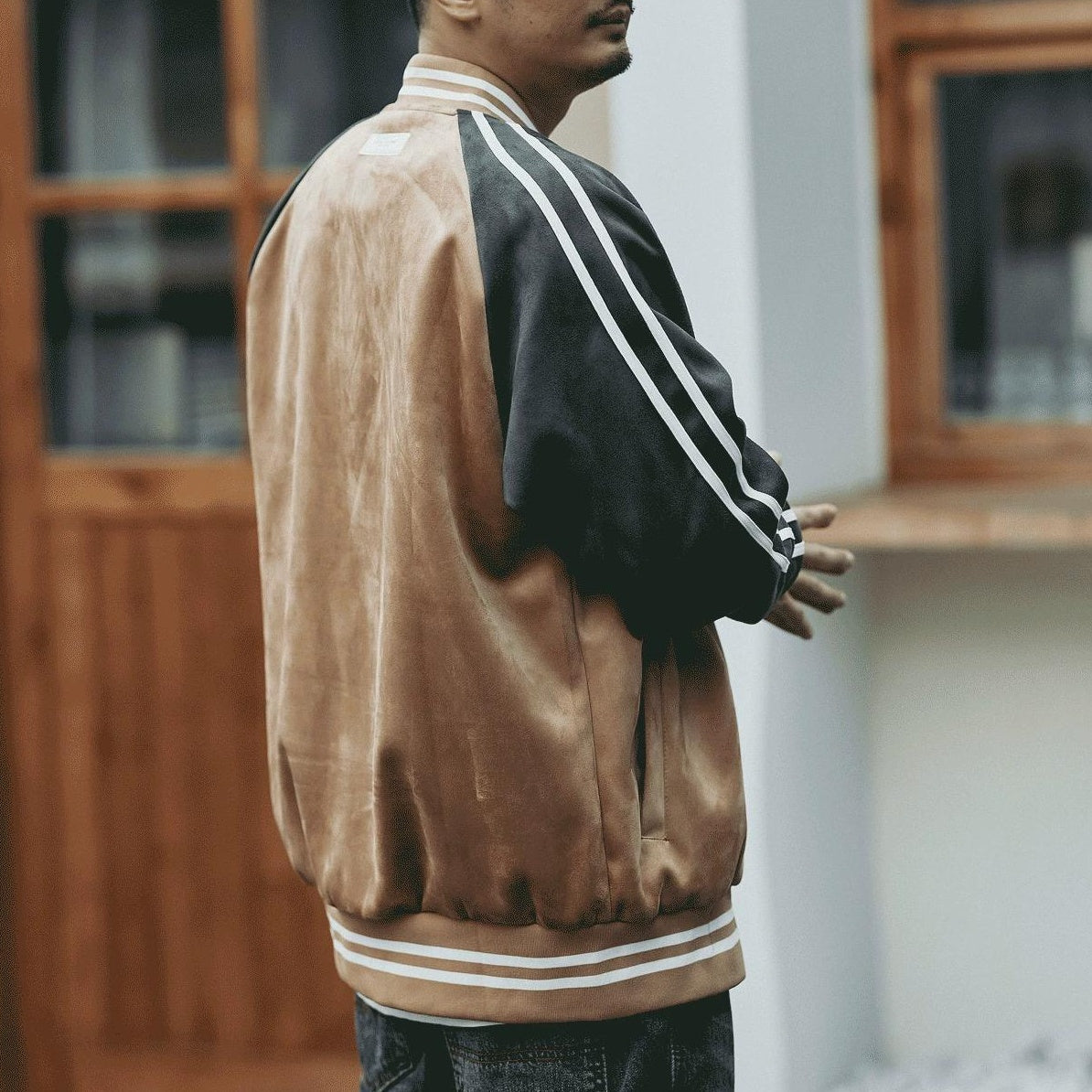 ラグジュアリー カラーブロック ジャケット