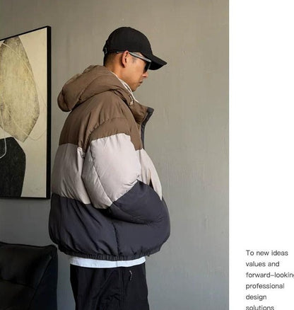 Bold Color Block Hoodie Jacket