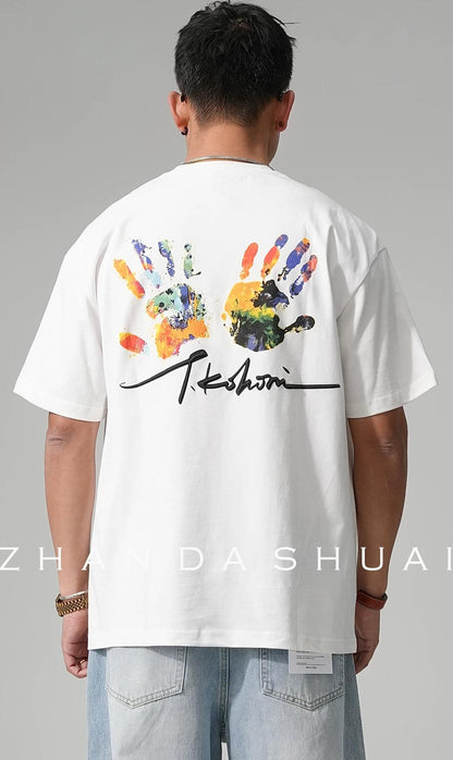ヘビー プリント カジュアル Tシャツ