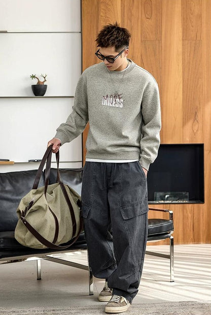 グラフィティスタイルプルオーバーセーター