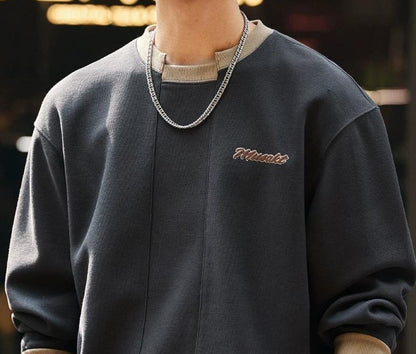 レトロブループリントセーター