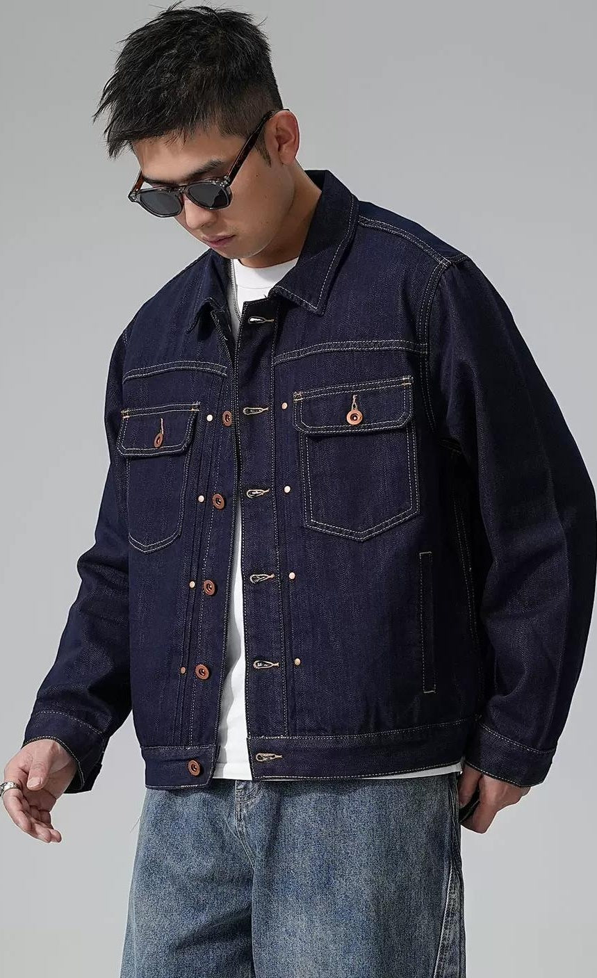 レトロカジュアルデニムジャケット