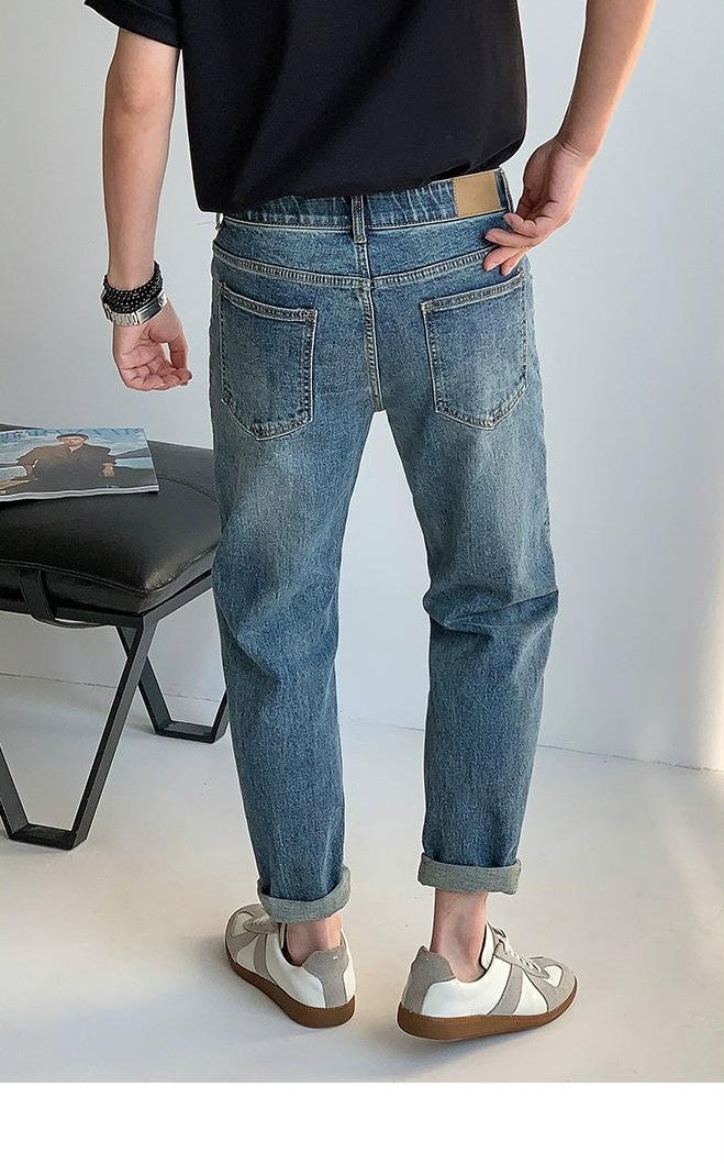 Lang Blue Washed Jeans