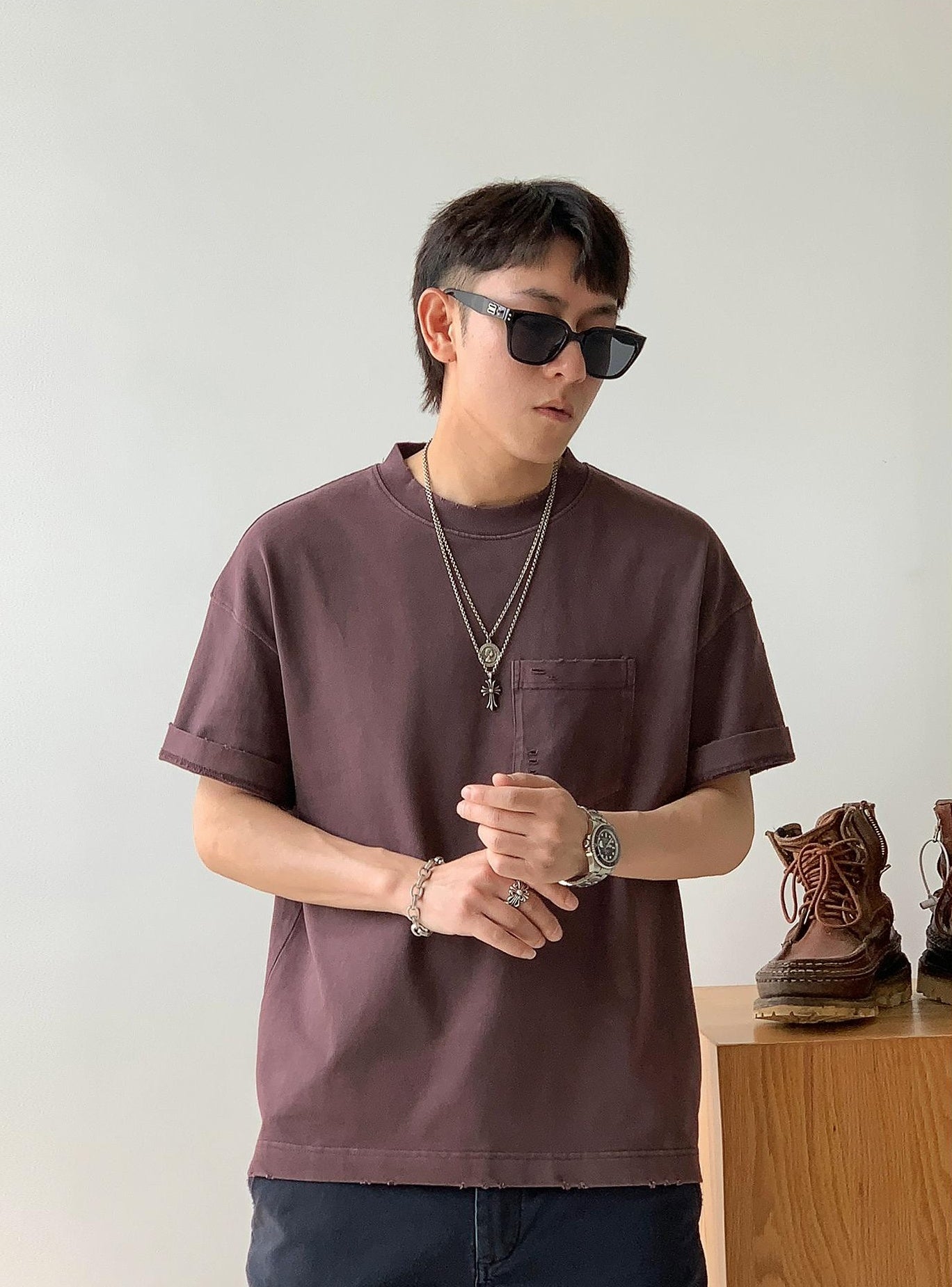 Retro Spliced Pocket Tee