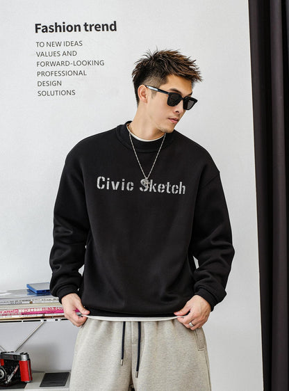 Casual fleece sweater