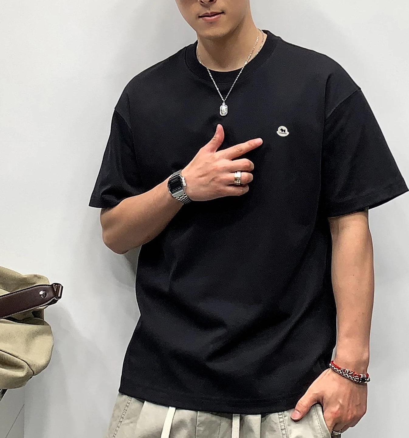 サマー ブreathable エンブロイダード Tシャツ