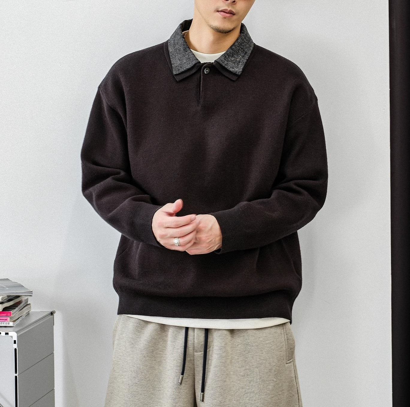 Casual Fake Two-Piece Jacket