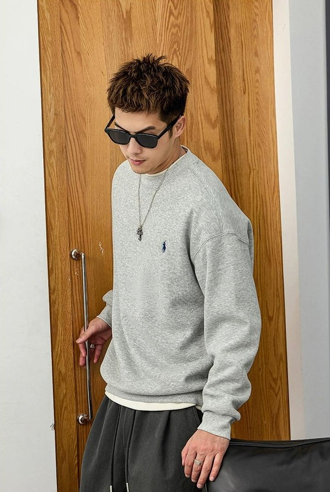 Retro Embroidered Pullover Sweater