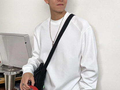 ベーシック ソリッド カラー ロングスリーブ Tシャツ