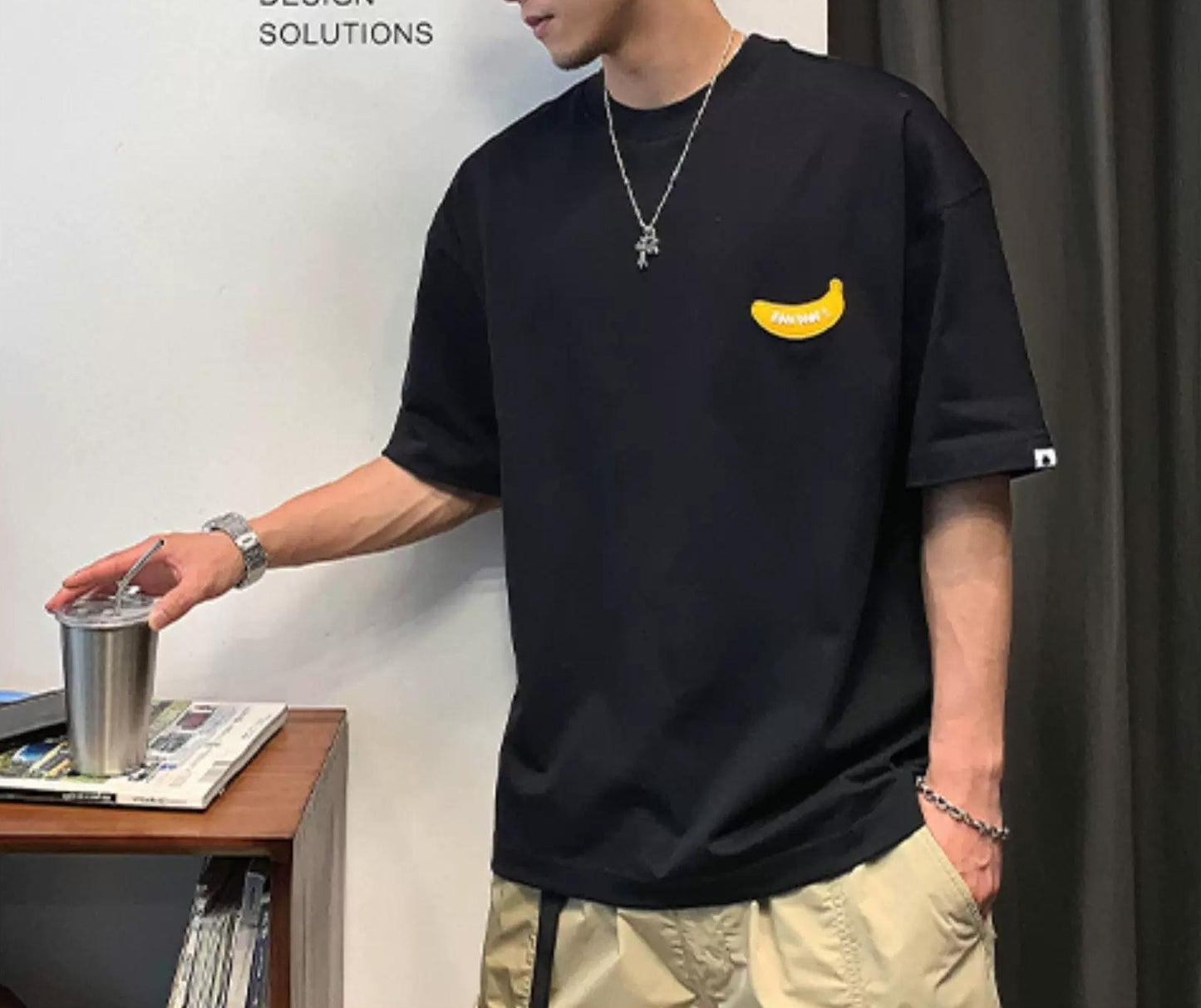 ルーズコットンプラントTシャツ