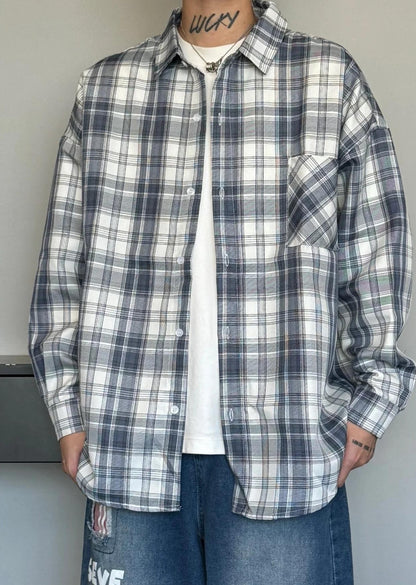 レトロチェックシャツジャケット