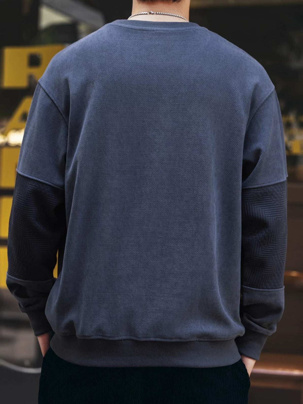 レトロ パッチワーク スウェットシャツ