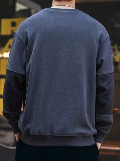 レトロ パッチワーク スウェットシャツ