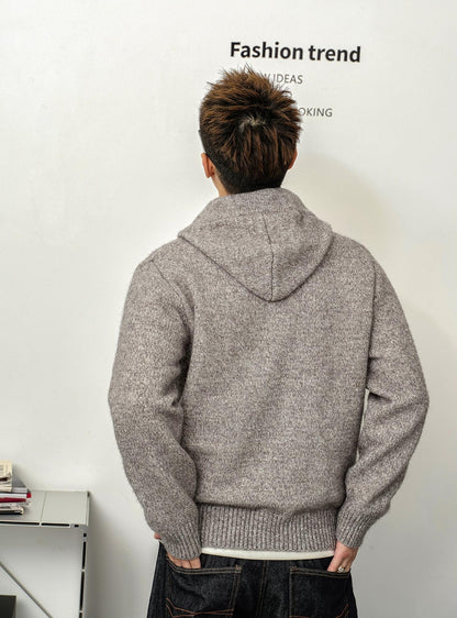 Retro Casual Hooded Cardigan