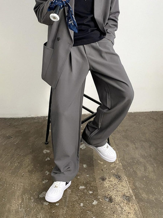 カジュアルルーズストレートパンツ