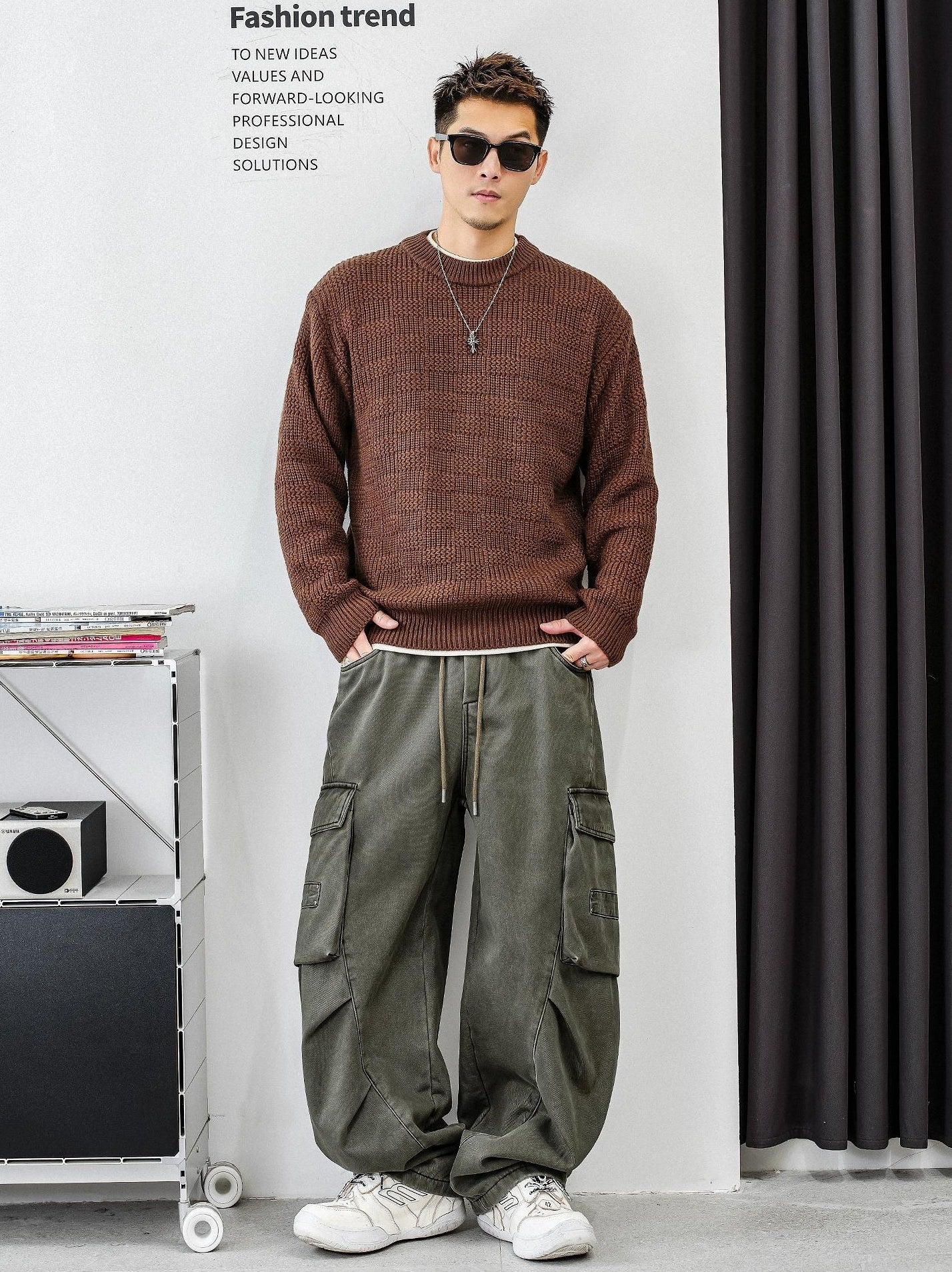 Heavyweight Twist Floral Pullover