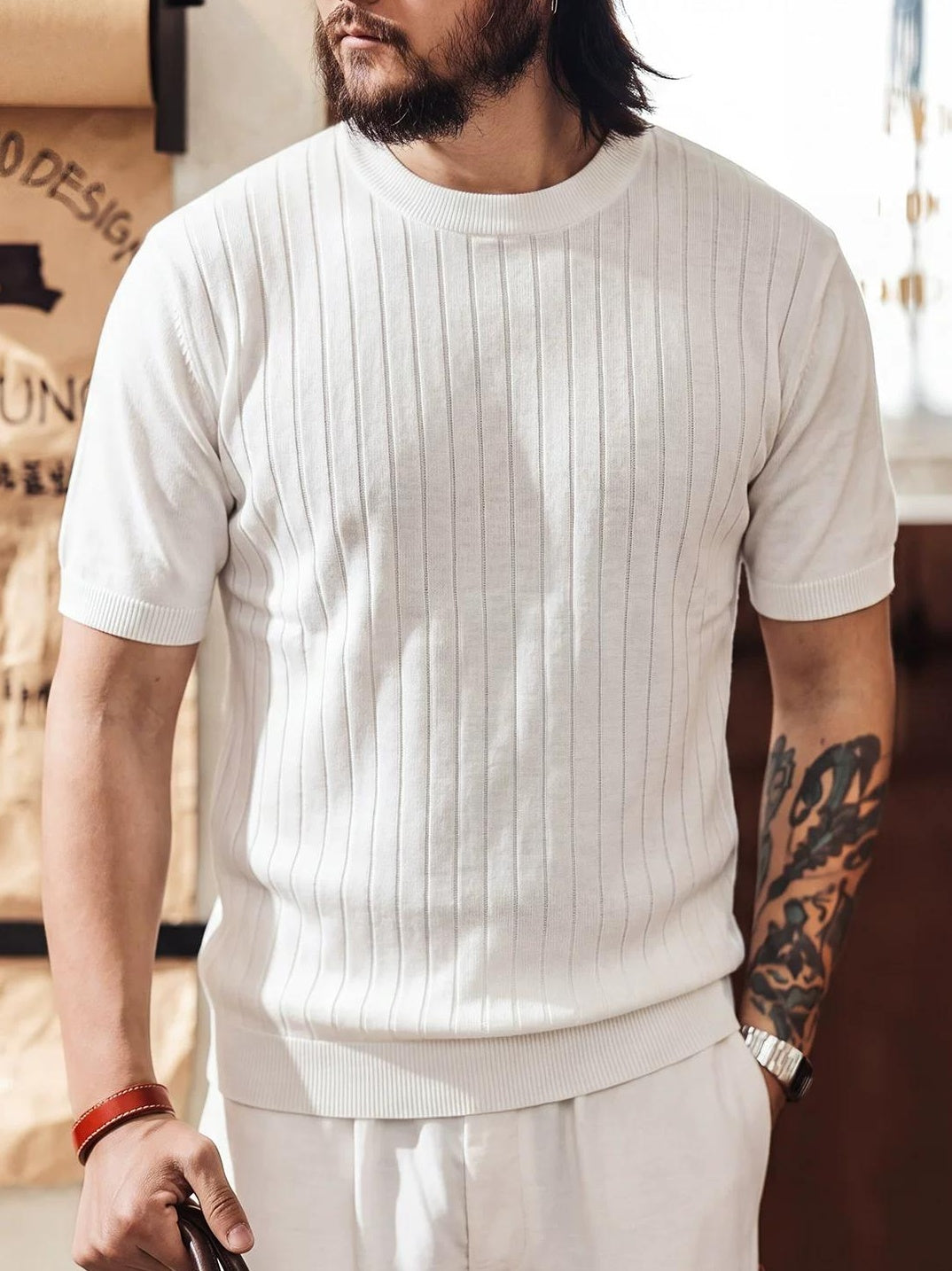 ヴィンテージ ストライプ ニットＴシャツ