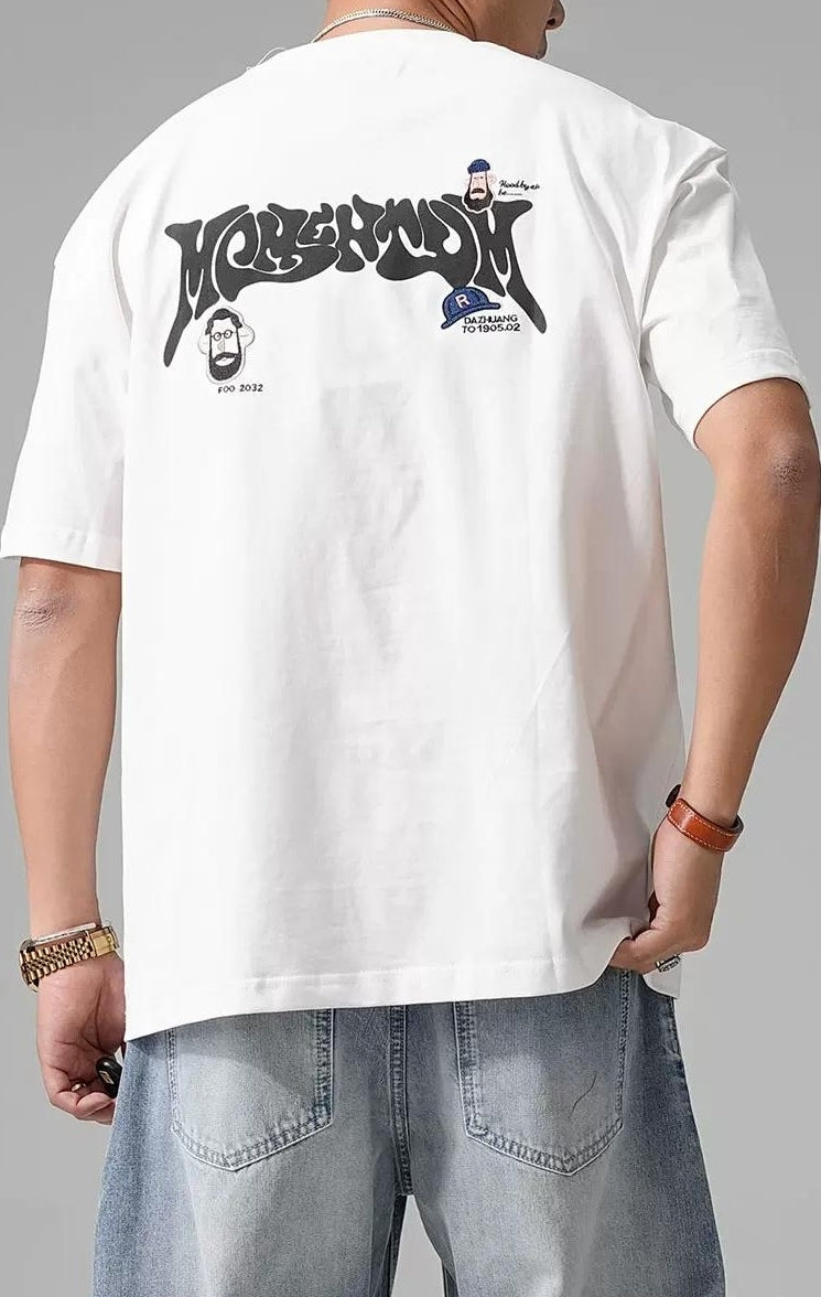 ギャングスタープリントコットンＴシャツ