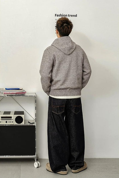 Retro Casual Hooded Cardigan