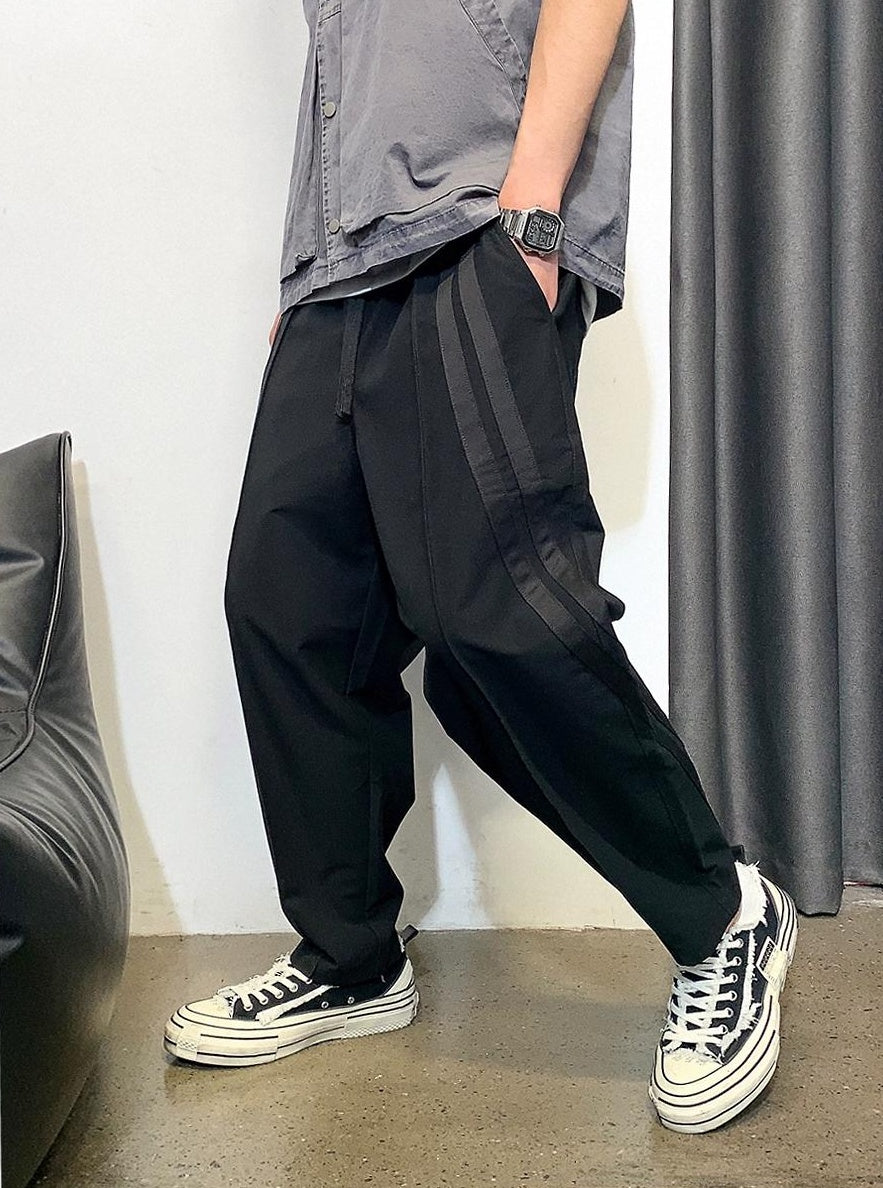 Striped Splicing Casual Pants
