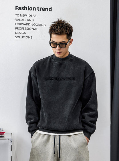 暖かいハーフハイネックセーター