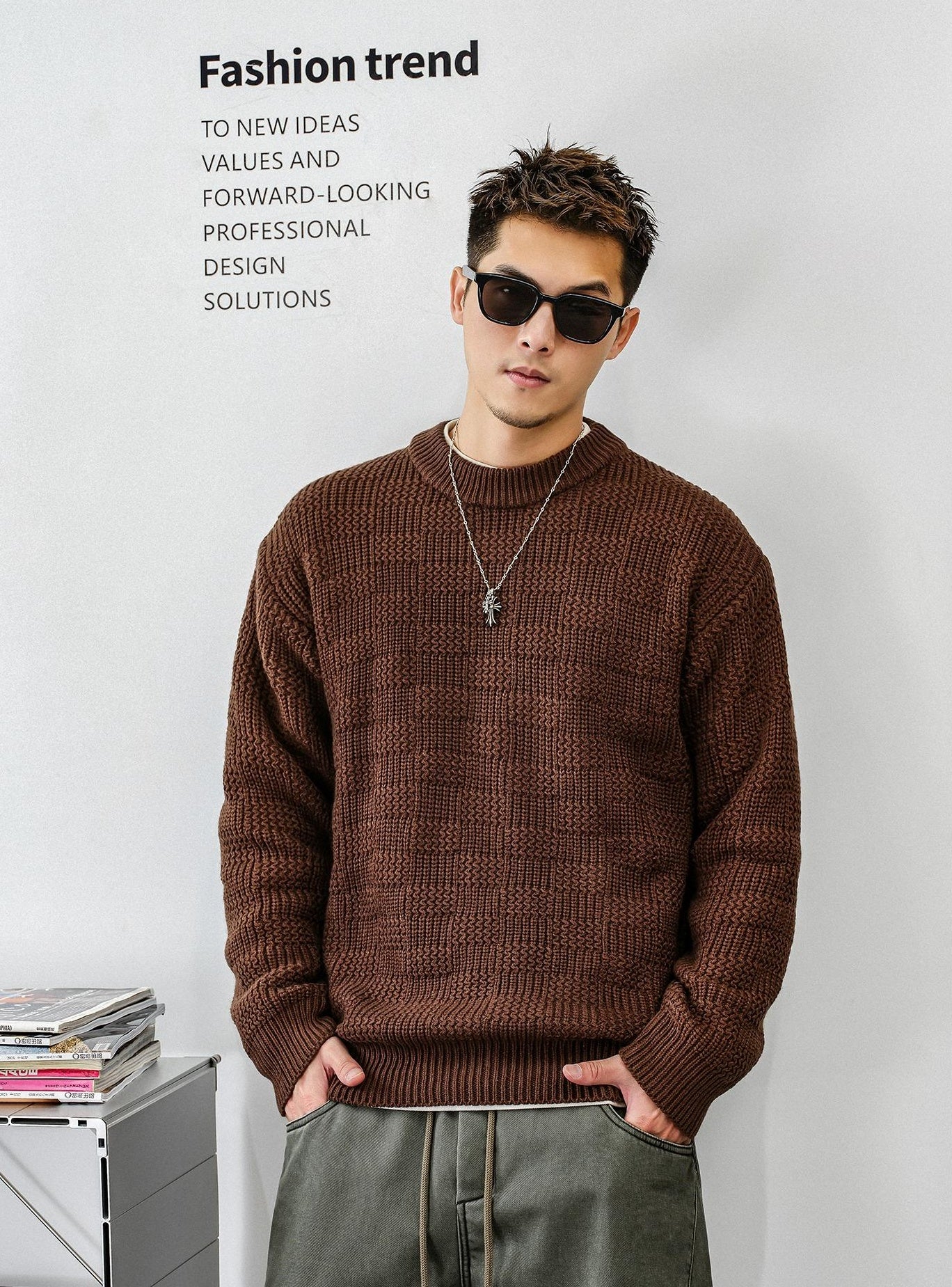 Heavyweight Twist Floral Pullover