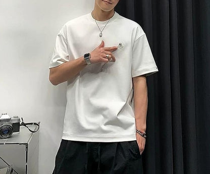 サマー ブreathable エンブロイダード Tシャツ