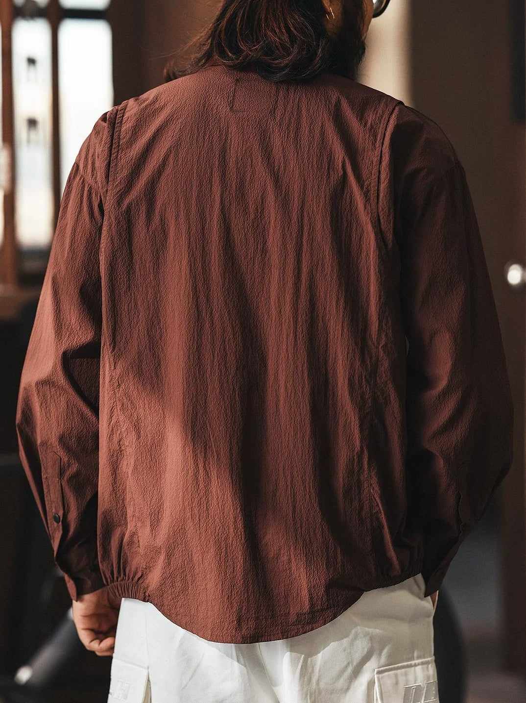 モアレシルクシャツジャケット