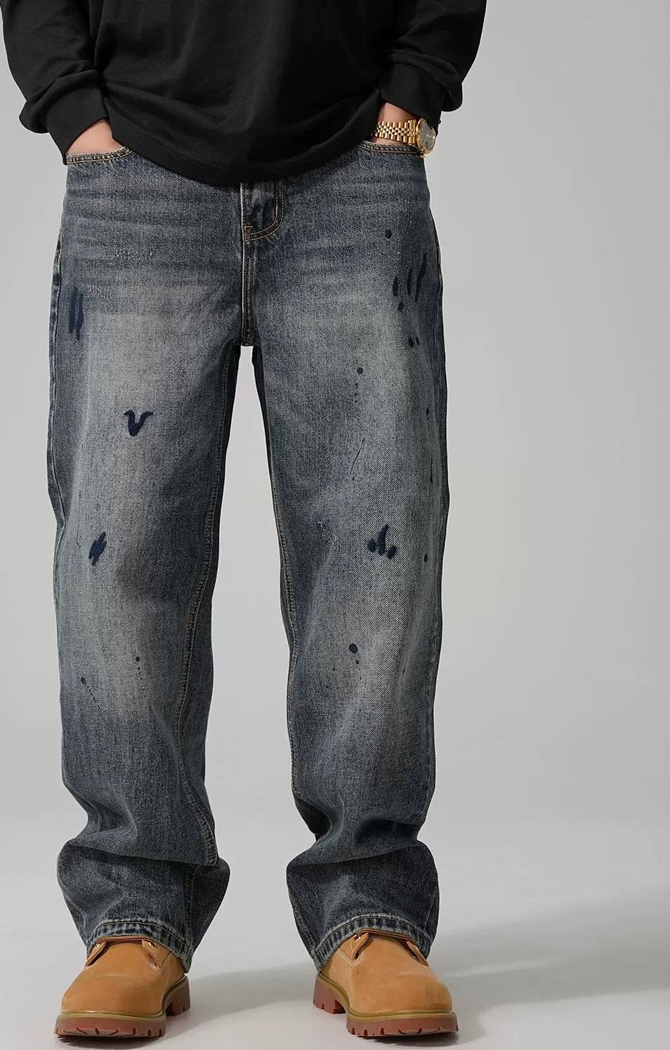 Retro Embroidered Casual Jeans