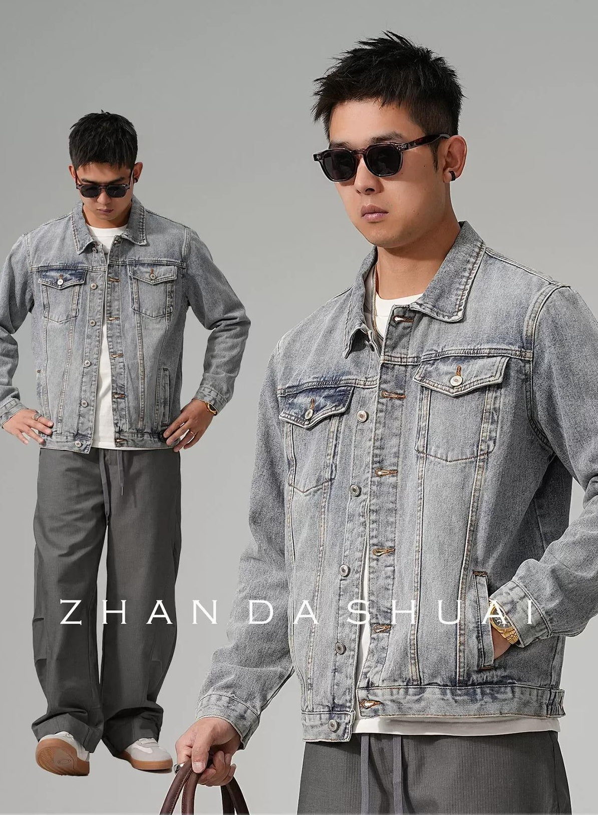 カジュアル レトロ デニムジャケット