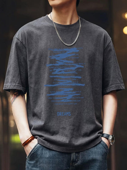 レトロプリント ルーズフィットTシャツ