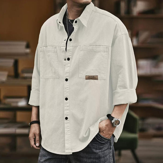 ベージュヘビーウェイトワークシャツ