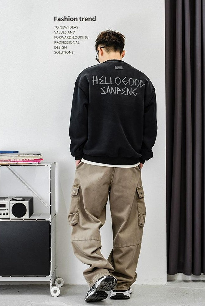 Fleece Layered Streetwear Top