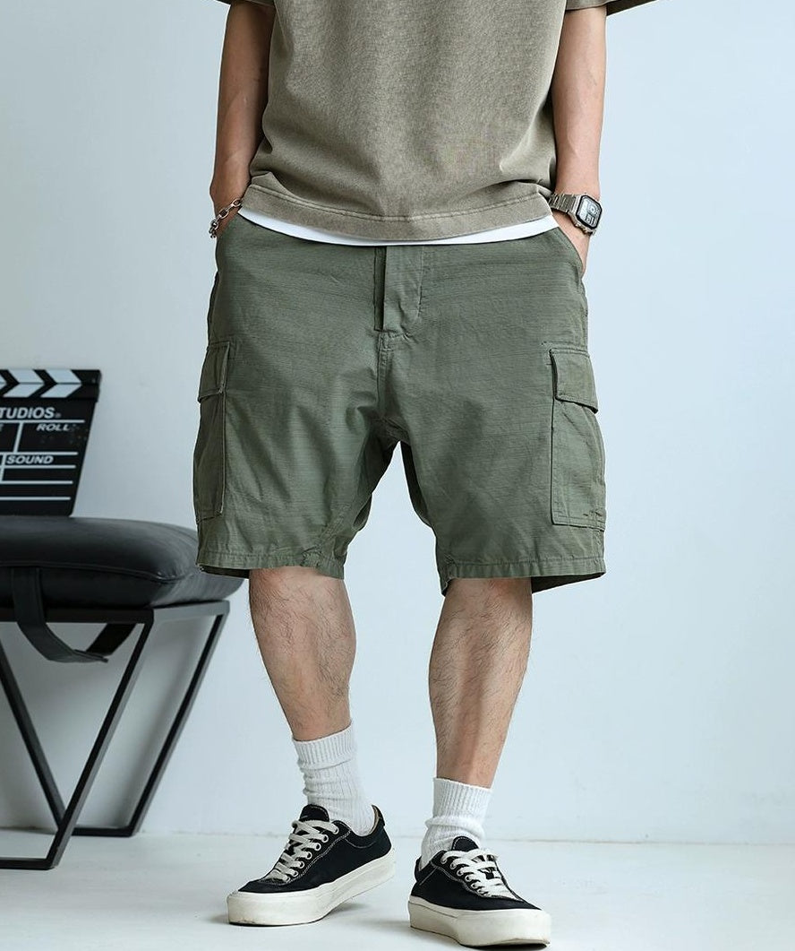 Multi-Pocket Casual Shorts
