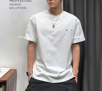 ソリッドカラー刺繍Ｔシャツ