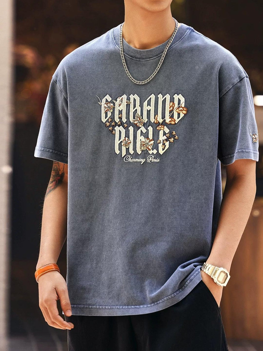 レトロヘビーサンドストーンTシャツ