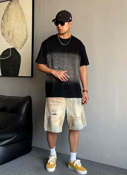 Retro Black Casual T-Shirt