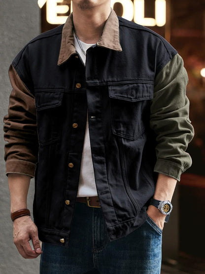 レトロカラー・ブロックジャケット