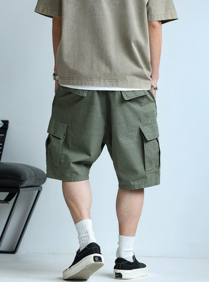 Multi-Pocket Casual Shorts