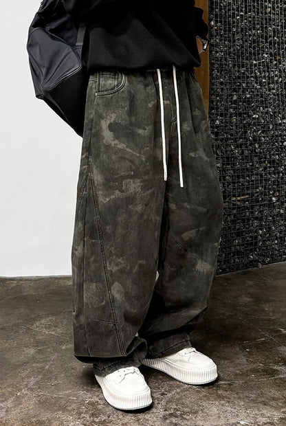 Retro Camouflage Fleece Pants