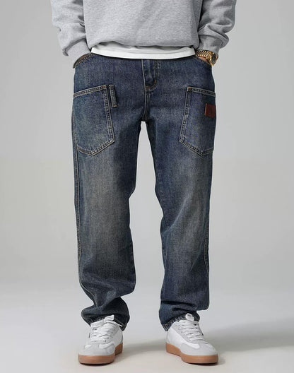 カジュアルマルチポケットワークジーンズ