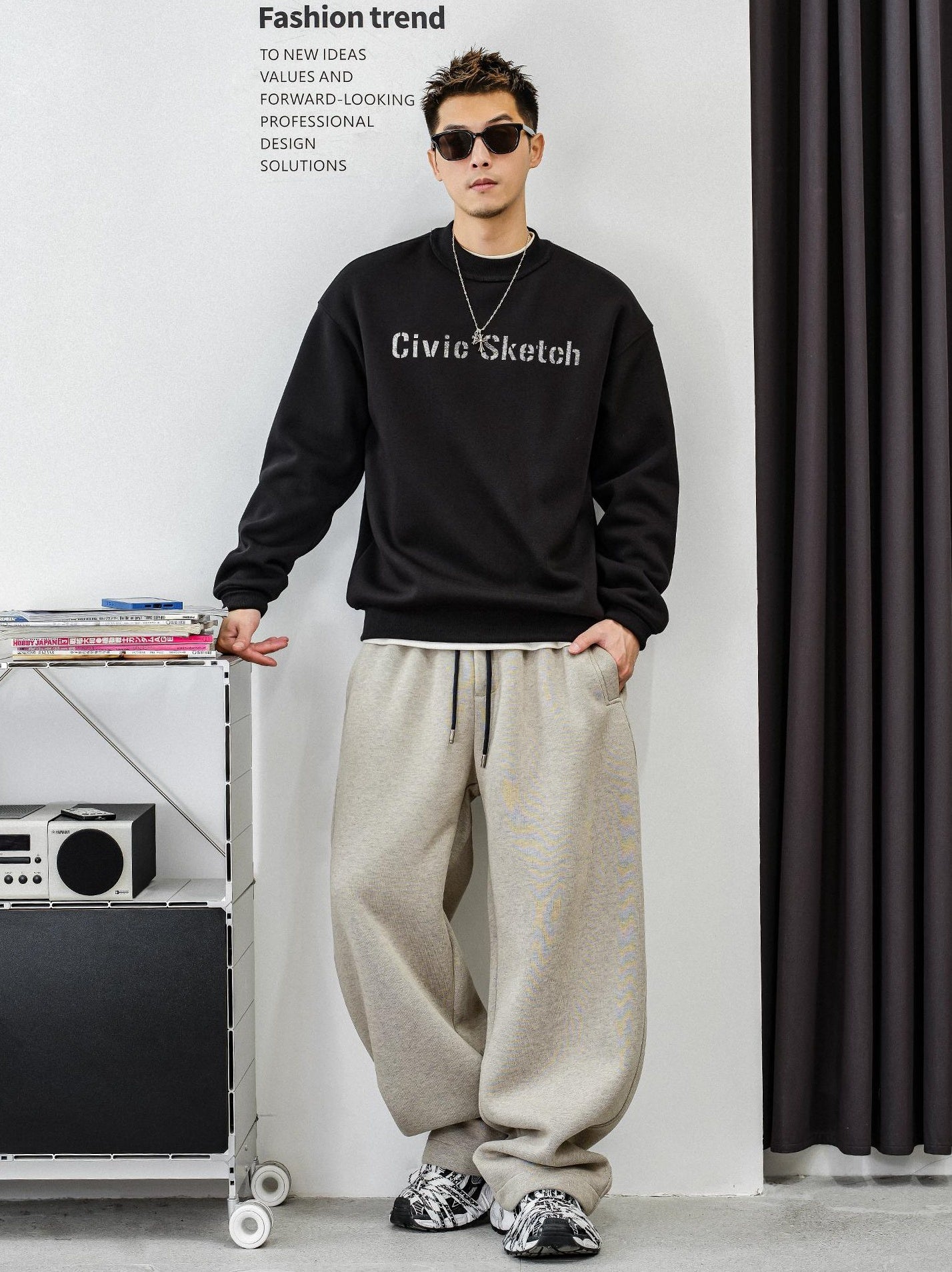 Casual fleece sweater