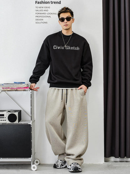 Casual fleece sweater