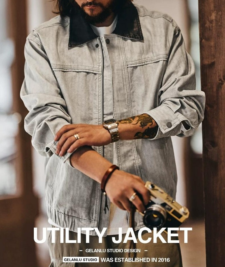 Blue American Heavyweight Work Jacket