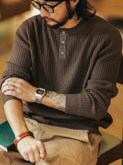 レトロストライプニットセーター