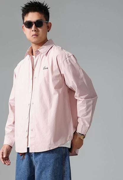 カジュアル刺繍シャツジャケット