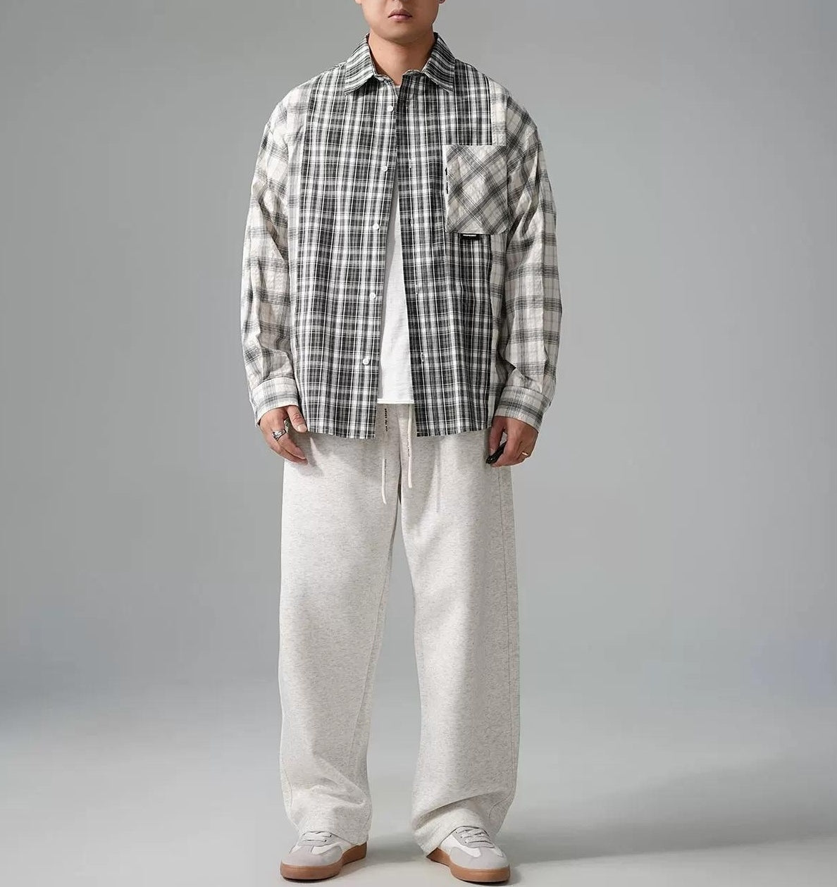 レトロ チェック柄シャツジャケット