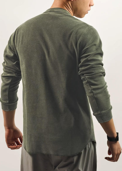 レトロ ワッフルニット ロングスリーブ Tシャツ